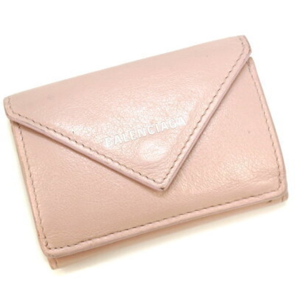 BALENCIAGA Wallet Leather Pink Tri - Picture 1 of 11